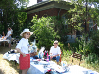 Raffle table - volunteers Carole and Doris